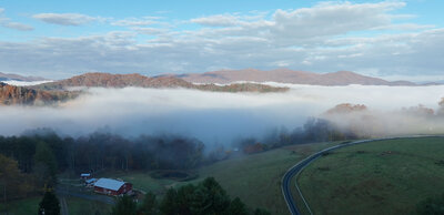 early morning fog