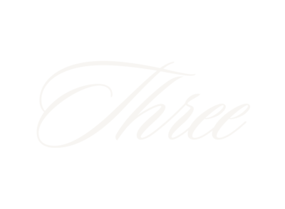 Text that says: three.