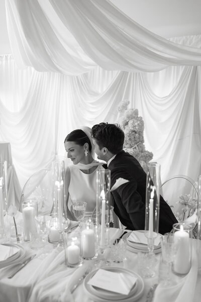 Bride and groom portraits at beach resort in Dominican Republic