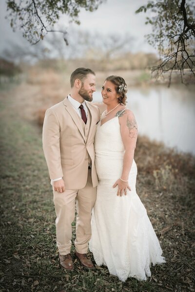 Small outdoor wedding at The Forever Farm in Rhome TX