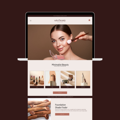 Website design for a make-up/cosmetics brand using Wix Studio