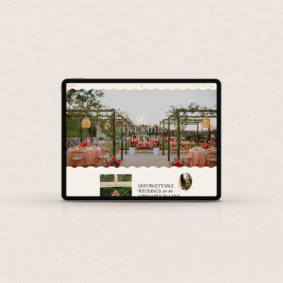 Mockup of branding and website design for creatives by Palme Design Co