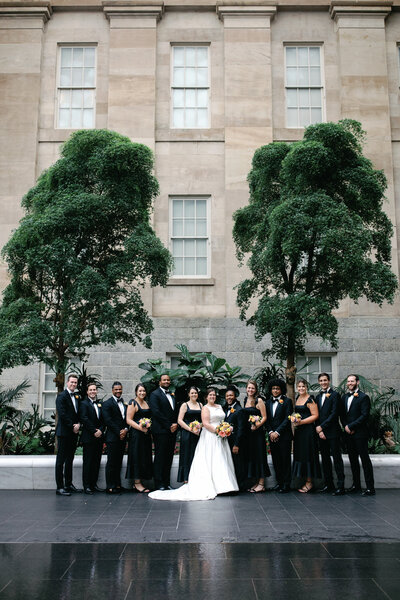 Elegant black-tie wedding at the National Gallery of Art
