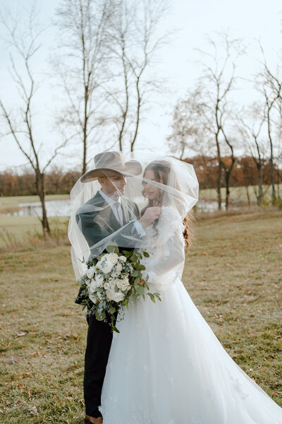 Bridal Photos at Robin Hills Venue in Chelsea, Michigan