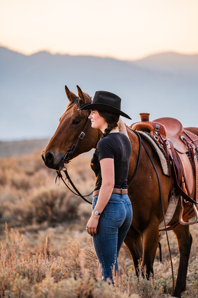 cowgirl with her horse