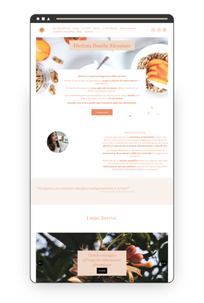 template showit per siti web nutrizionista