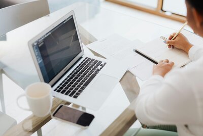Person working on computer