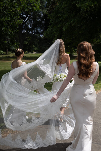 Bride with bridesmaids at Luxury Wedding Planned by Maila Enea in London & Sicily