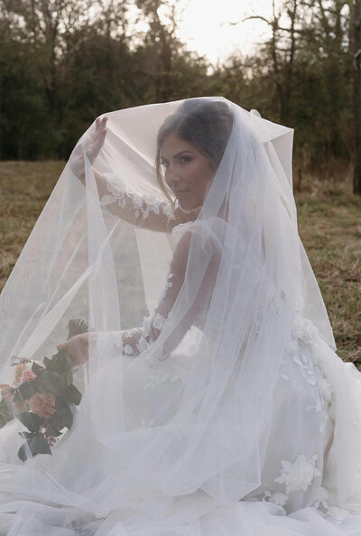 bride with bouquet
