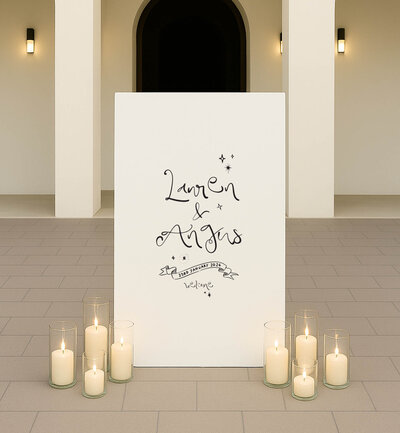 Big Love printed envelope in almond and black
