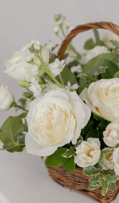 Basket of blooms neutral 