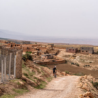 cycling in the Atlas mountains near Imlil