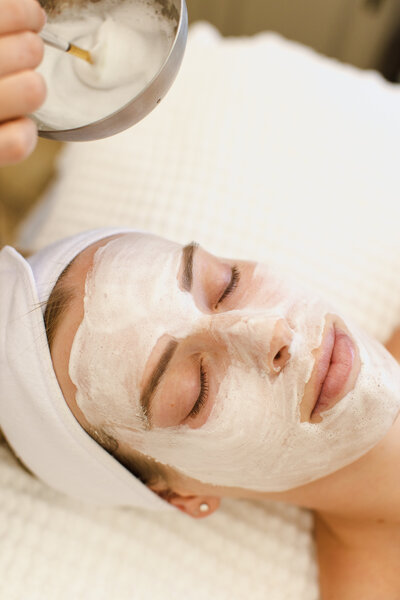 woman getting a skincare treatment