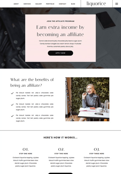 liquorice-affiliate-showit-template