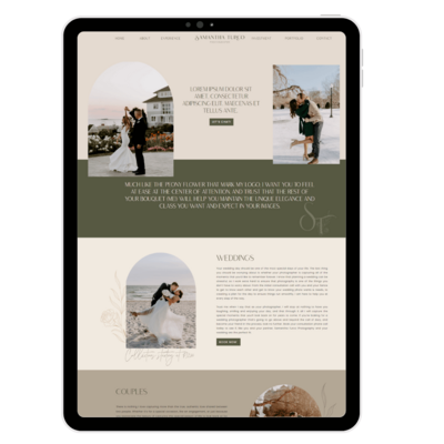 Custom Showit website design for fine art photographer