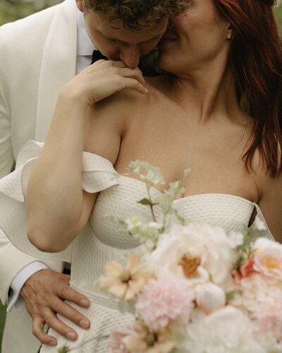 Luxury wedding at Redeemed Farm in Scandia, Minnesota captured on digital and film by a Denver-based wedding photographer featuring modern editorial styled and timeless details. 