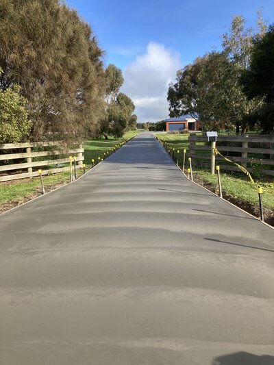New concrete driveway installation in Warrnambool