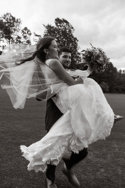 Atlanta wedding photographer capturing authentic emotion in classic black & white imagery.