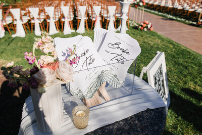 Neutral tan wedding invitation envelope with address printing