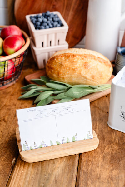 Recipe Box Lid with Phone and Card Slot