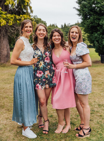 Melville Castle wedding guests