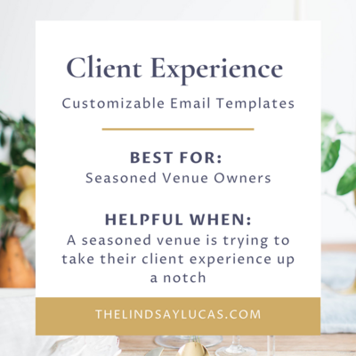 Email templates to uplevel your venue's client experience