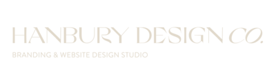 Horizontal wordmark logo design for Hanbury Design Co.