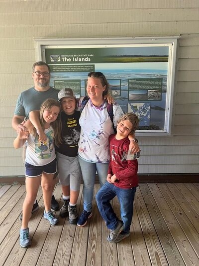 Ms. Kay's family snapshot, the owner of the Nest, a preschool in Surf City, NC