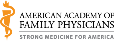 Logo of the American Academy of Family Physicians, highlighting Dr. Matthew Sokol MD's affiliation and expertise in family and concierge medicine.