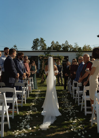 bride walking down the aisle