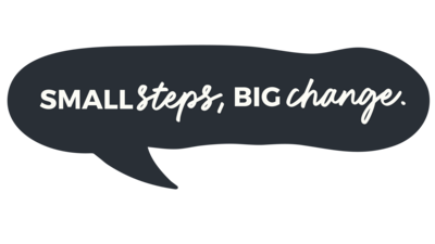 Move Forward speech bubble small steps, big change
