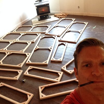 Brent Ray Fraser Building Stretcher Bars - The Shack Studio 2015 - 01