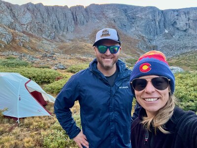 couple camping