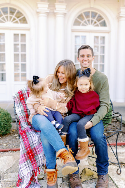 Central Illinois Family Photographer. Capturing images of a family in Chillicothe, IL at Christmas Time.