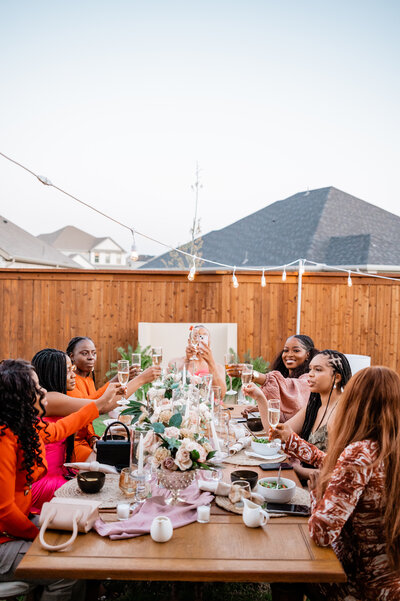 intimate outdoor dinner party