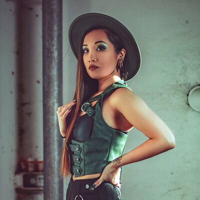 Kimmy in Green Vest and Hat