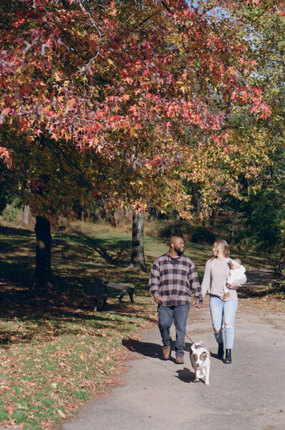 Bride and groom walk up memorial steps at their DC wedding