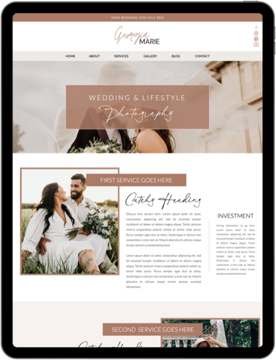 photography showit template