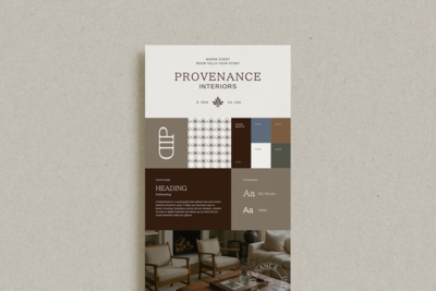 Canva brand kit for interior design business