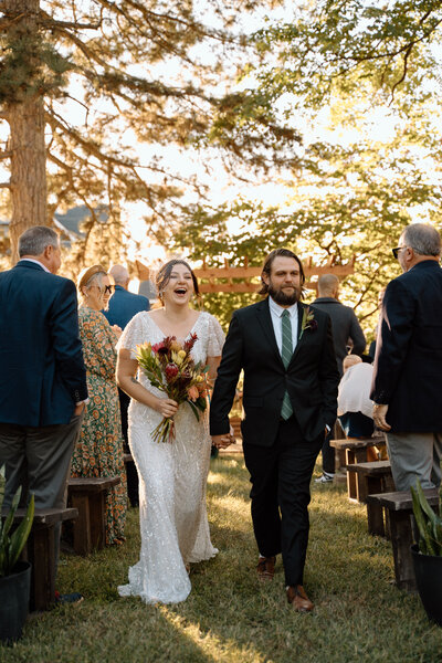 Photo of intimate backyard wedding in Kansas City.