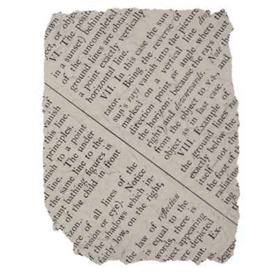Ripped newspaper