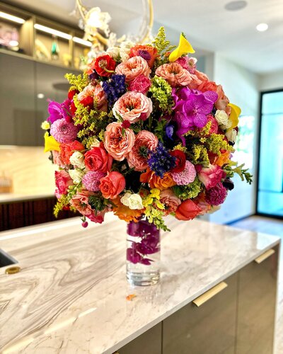 Large colorful floral arrangement