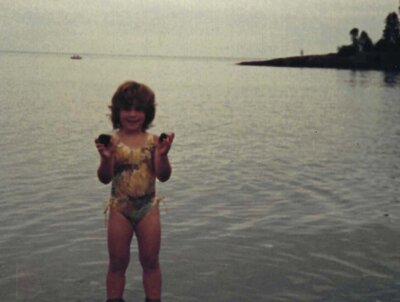 Jen Heller as a child at the beach