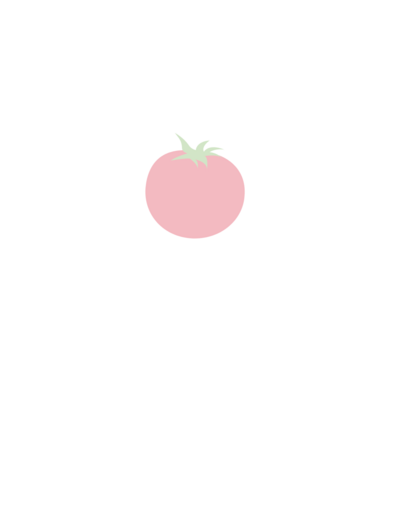 Red tomato icon symbolizing fresh, real-food nutrition in a wellness program designed for early motherhood by Erica Taylor Wellness.