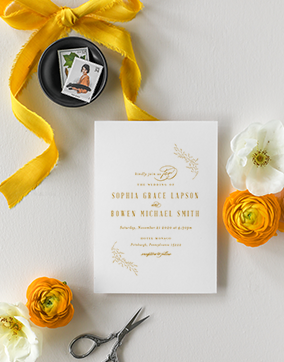 Blush and Burgundy Floral Wedding Invitations