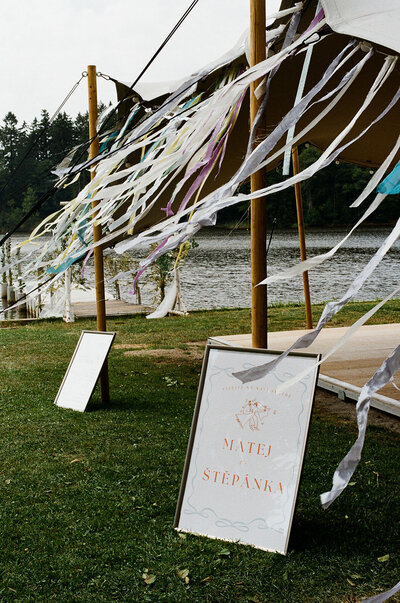 Luxury wedding in Europe – sophisticated bride in a modern wedding gown and groom in a timeless suit.