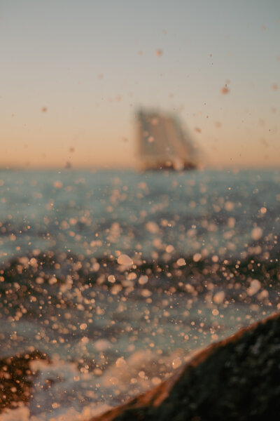 sunset on the ocean