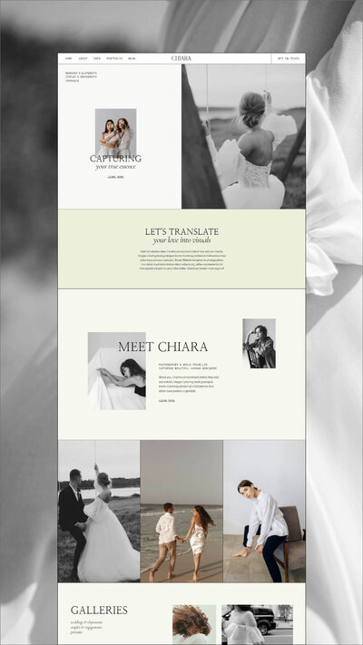 Chiara — Showit Website Template for Photographers