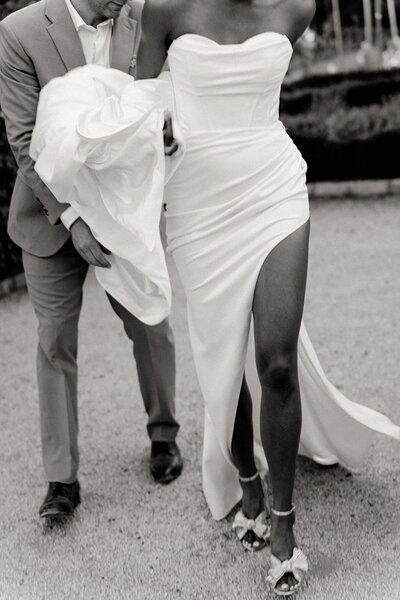 modern wedding dress details