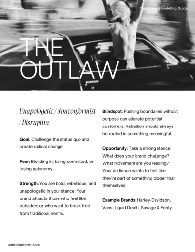 The Outlaw Archetype in Branding for Boudoir Photographers